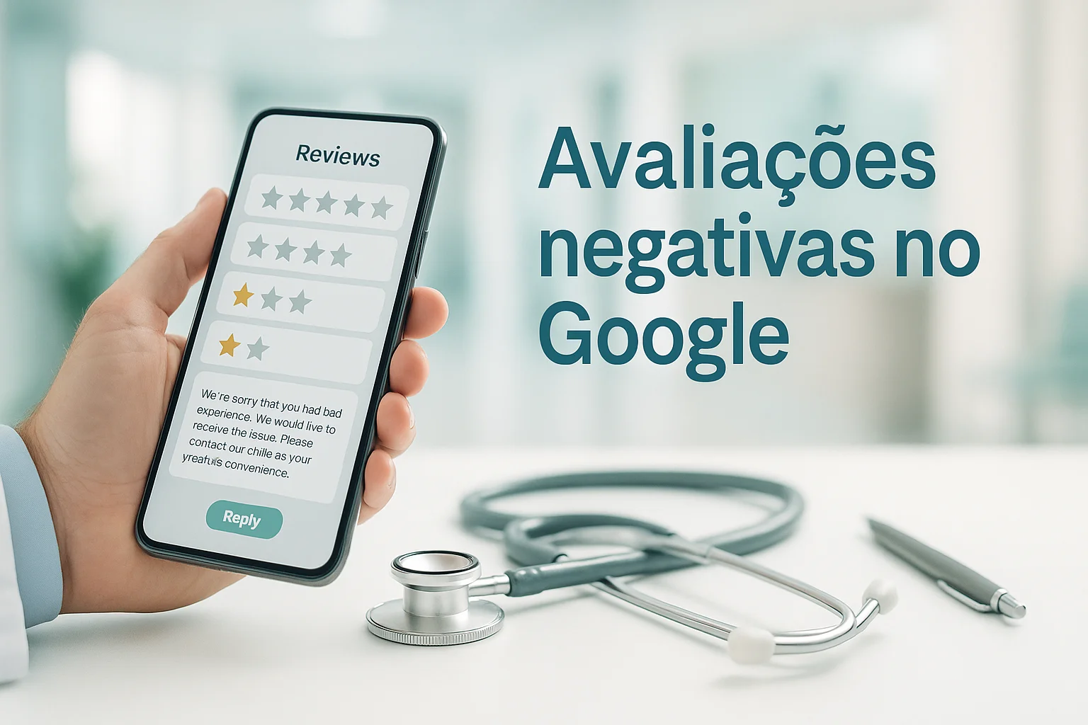 Como lidar com avaliações negativas no Google: guia prático para médicos